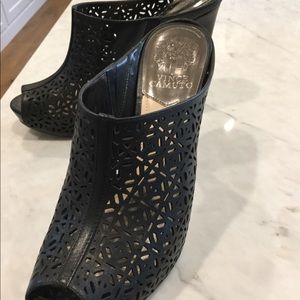 Vince Camuto mules, black, like new